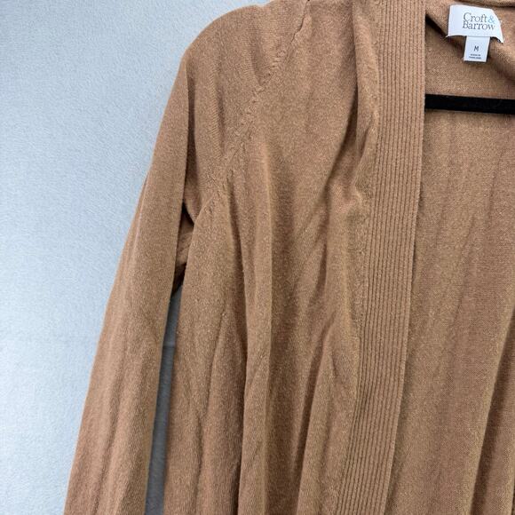 Croft & Barrow Women’s Brown Open Front Cardigan Sweater Size M - Picture 7 of 9
